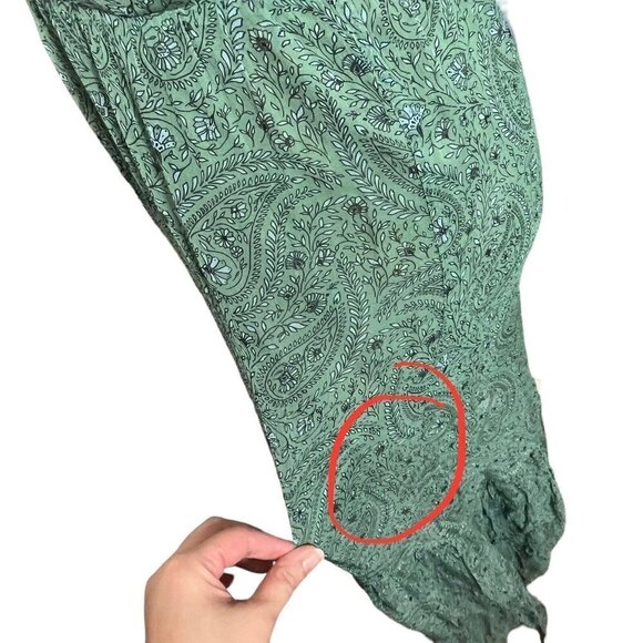 Suboo Stella Cut-Out Maxi Dress Green Women’s Size XS Halter Chiffon Flawed - Picture 11 of 13